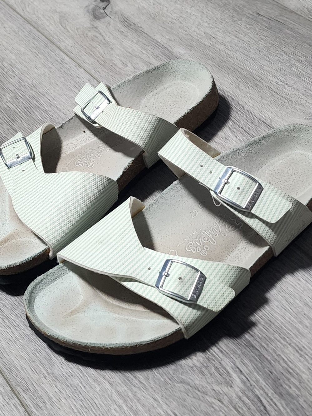 Birkenstock Birkis Aziza Light Mint Snadals Womens Size 10